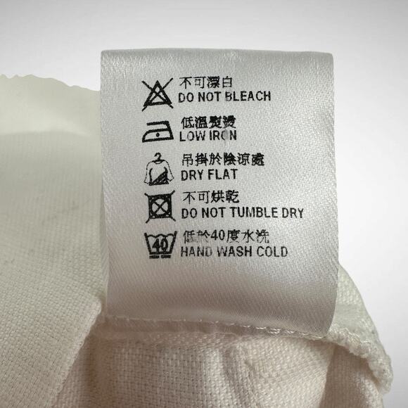 Dleet Cowl Neck‎ White Cotton Top Blouse Boxy Contemporary Clean Girl Aesthetic - Picture 4 of 7